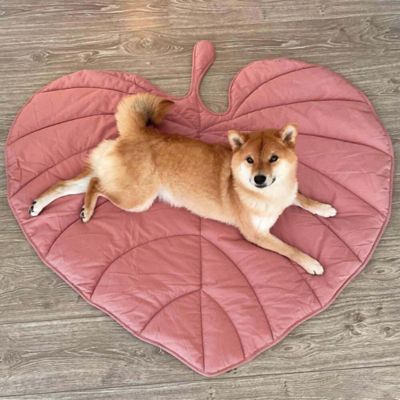 Image showing 2 th FunnyFuzzy Leaf Shape Pet Blanket