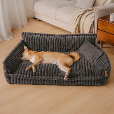 Image showing 1 th FunnyFuzzy Washable Fluffy Dog Sofa Bed
