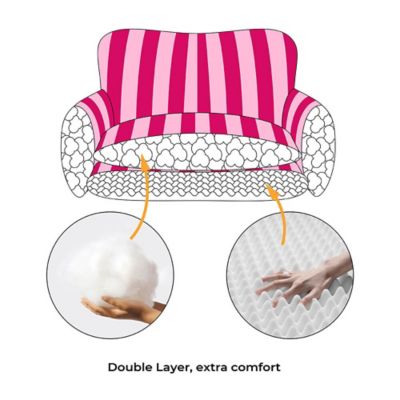Image showing  Striped Faux Lambswool Pet Sofa Bed