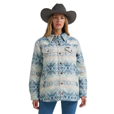 Wrangler Women's Lined Jacquard Shirt Jacket