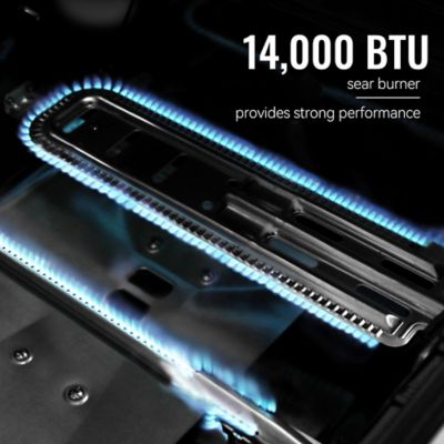 Image showing 5 th Royal Gourmet 5-Burner Gas Grill with Side Burner and Sear Burner, Cart Style Propane Gas Grill with Side Shelf, 64,000 BTU