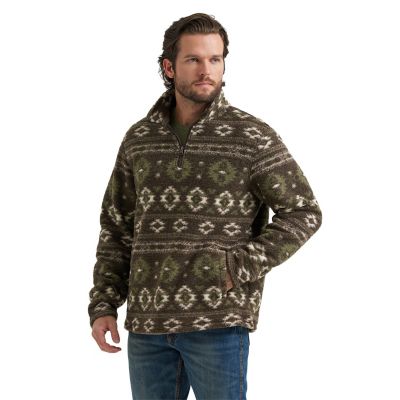 Wrangler Men's Hay Away 1/4 Zip Sherpa Pullover