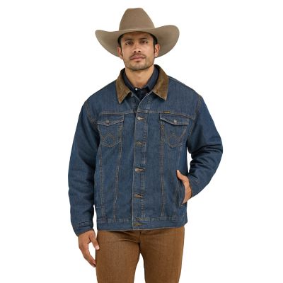 Wrangler Men's Cowboy Cut Flannel Lined Denim Jacket