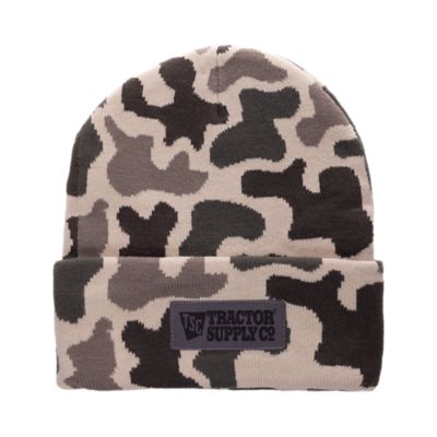 Tractor Supply Unisex Adult Woven Shield Cuffed Knit Beanie, Camo