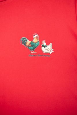 Image showing  Women's Christmas Chicken Plaid Pajama Shirt