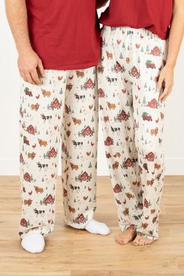 Image showing  Women's Christmas Barn Animals Pajama Pants