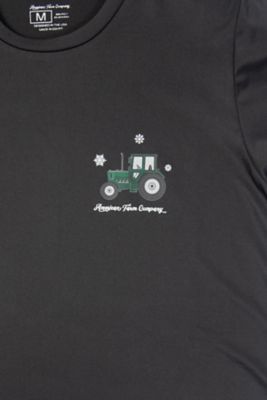 Image showing  Women's Green Tractor Christmas Pajama Shirt