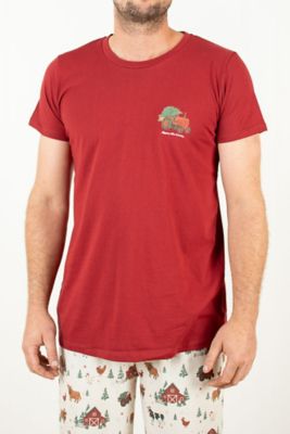 Image showing  Women's Christmas Barn Animals Pajama Shirt