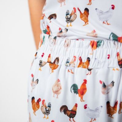 Image showing 4 th American Farm Company Women's Chicken Bamboo Pajama 2-Piece Set