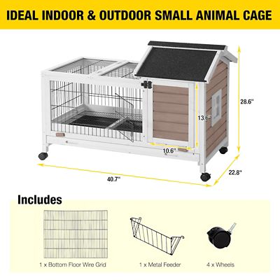 Image showing  Rabbit Hutch Bunny Cage (Inner Space 4.84 ft.)