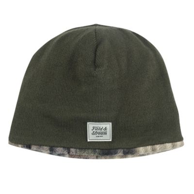 Field & Stream Men's Reversible Fleece Knit Beanie, Camo