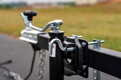 Image showing  2,000 lb. Capacity Top Wind Bolt-On Jack, 10 in. Travel, Bolt-On Swivel Bracket