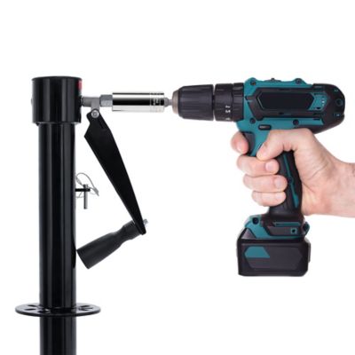 Image showing X 2,000 lb. Power Drill Side Wind Trailer Jack