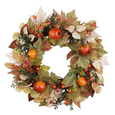 Red Shed 24 in. Harvest Wreath with Fruit
