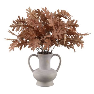 Red Shed 19 in. Artificial Maple Leaf Arrangement in Ceramic Vase