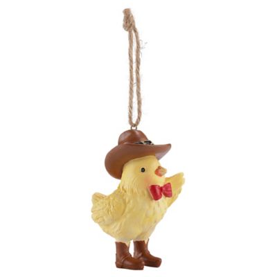 Red Shed Cowboy Chicken Christmas Ornament, 4 in.