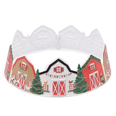 Red Shed 26 in. Metal Farmhouse Village Christmas Tree Collar