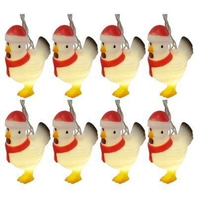 Red Shed 8-Light Indoor/Outdoor Chicken Christmas String Lights