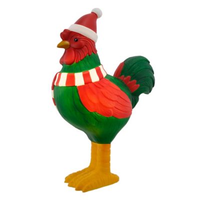 Red Shed 24 in. Blow Mold LED Rooster Christmas Decoration