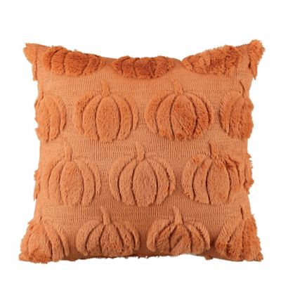 Red Shed Pumpkin Throw Pillow, 18 x 18in.
