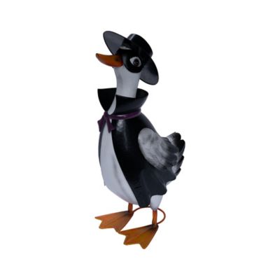 Red Shed 24.5 in. Metal Duck Halloween Statue with Mask