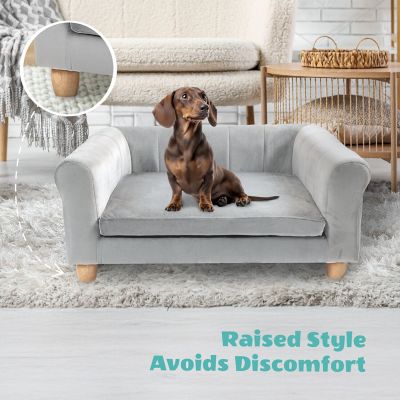 Image showing  33 in. Faux Suede Durable Washable Pet Bed for Small & Medium Sized Cats & Dogs