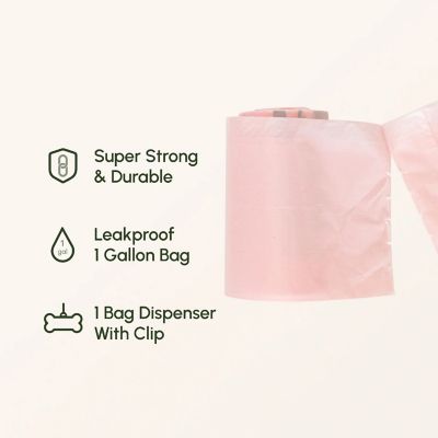 Image showing  Pastel Rainbow Dog Poop Bags with Bone Dispenser, 500 Bags, Unscented