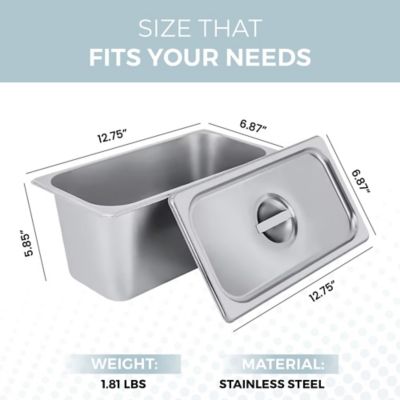 Image showing  Stainless Steel Steam Table Pans 4 Pack