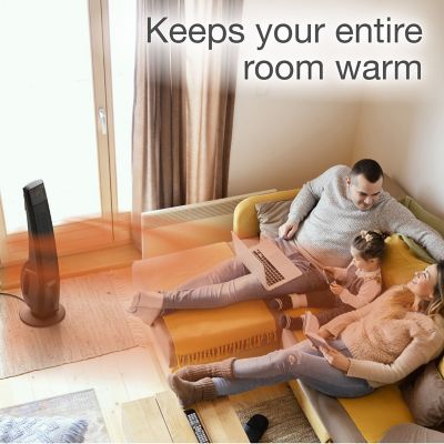 Image showing  1500W Ceramic Tower Heater with Remote Control