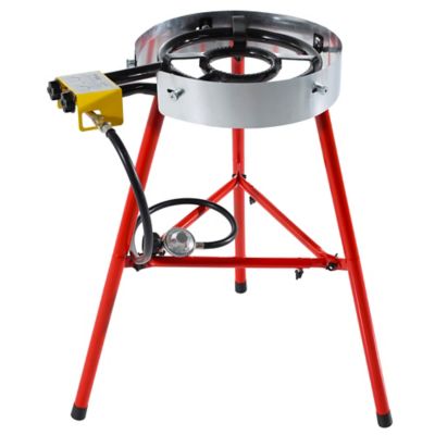 Image showing  Chef Series Compact Kit with Paella Pan, Dual Gas Burners, and Stand