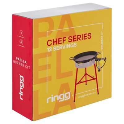 Image showing  Chef Series Compact Kit with Paella Pan, Dual Gas Burners, and Stand