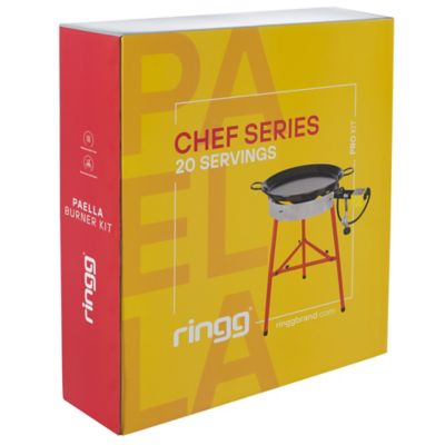 Image showing  Chef Series Pro Kit with Paella Pan, Dual Gas Burners, and Stand