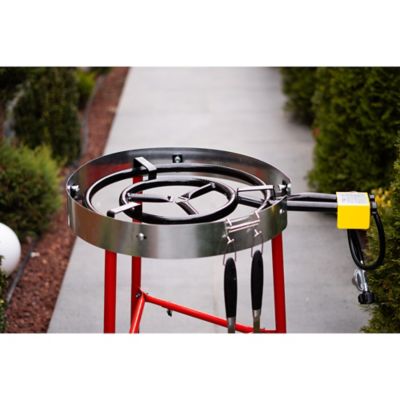 Image showing  Chef Series Pro Kit with Paella Pan, Dual Gas Burners, and Stand