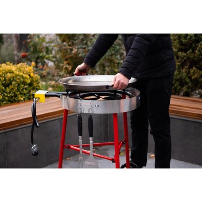 Image showing  Chef Series Pro Kit with Paella Pan, Dual Gas Burners, and Stand