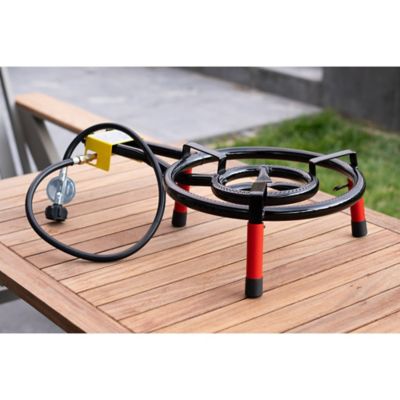 Image showing  Flame Series Classic Kit with 16-In. Dual-Ringed Gas Burner and Tabletop Stand