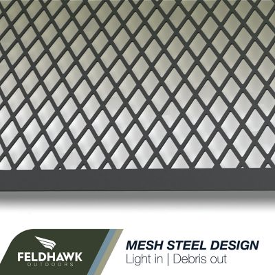 Image showing  Window Well Covers Powder Coated D - Shaped Semi-universal 13"x39"