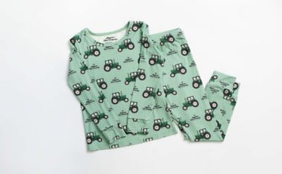 American Farm Company Kid's AFC Green Tractor Toddler/Youth Bamboo Pajama Set