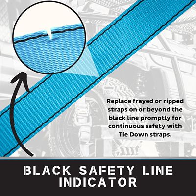 Image showing 6 th Tie Down 2 in. x 10 ft. Blue Heavy Duty Retractable Ratchet Strap, 2-Pack Kit