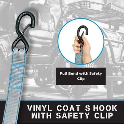 Image showing  1.5 in. x 8 ft. Grey Heavy Duty Ratchet Strap, 4-Pack Kit