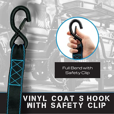 Image showing  2 in. x 10 ft. Black Heavy Duty Retractable Ratchet Strap, 2-Pack Kit