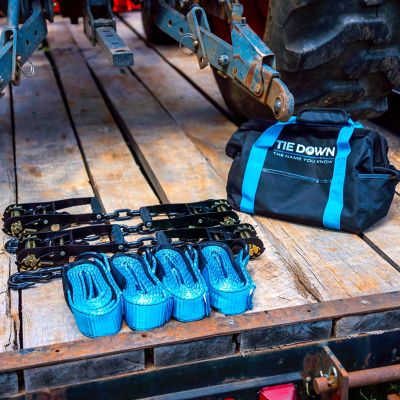 Image showing  2 in. x 96 in. Blue Heavy Duty Strap, 4-Pack Kit