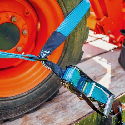 Image showing 5 th Tie Down 2 in. x 96 in. Blue Heavy Duty Strap, 4-Pack Kit