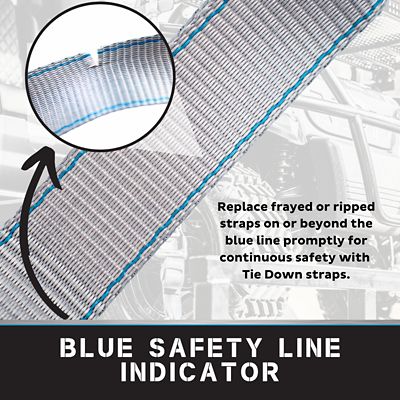 Image showing 6 th Tie Down 2 in. x 10 ft. Grey Heavy Duty Retractable Ratchet Strap, 2-Pack Kit