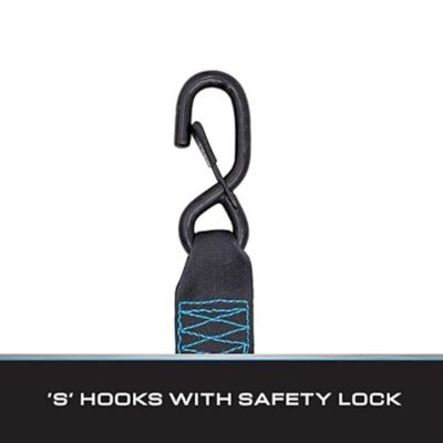 Image showing  2 in. x 43 in. Powder Coat Painted Retractable Boat Transom Strap, 2-Pack Kit