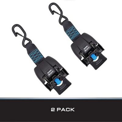 Image showing  2 in. x 43 in. Powder Coat Painted Retractable Boat Transom Strap, 2-Pack Kit