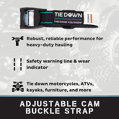 Image showing  1 in. x 12 ft. Black Lashing Strap, 4-Pack Kit