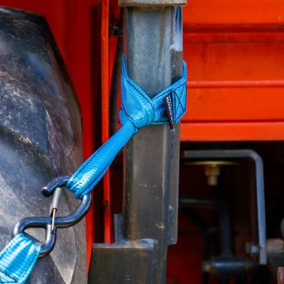 Image showing  1.5 in. x 17 in. Blue Heavy Duty Soft Loop Straps, 4-Pack Kit