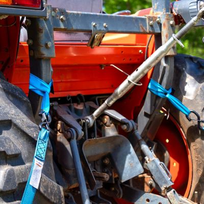 Image showing  1.5 in. x 17 in. Blue Heavy Duty Soft Loop Straps, 4-Pack Kit