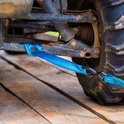 Image showing 5 th Tie Down 1.5 in. x 17 in. Blue Heavy Duty Soft Loop Straps, 4-Pack Kit