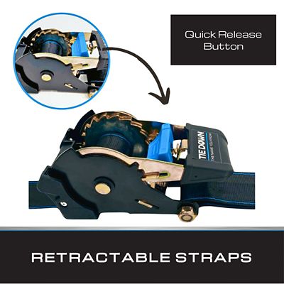 Image showing  2 in. x 43 in. Retractable Boat Transom Straps, 2 pk. Kit